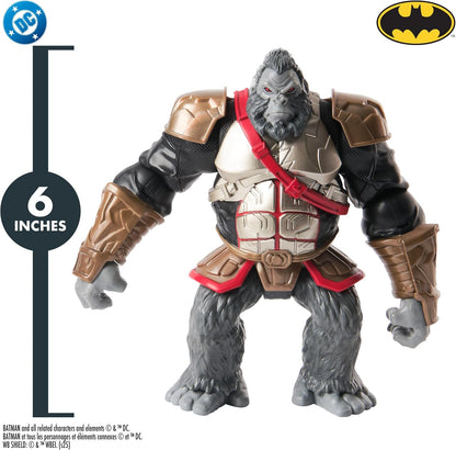 DC Comics, Batman Battle Clash 15cm Ninja Strike Gorilla Grodd Action Figure with 2 Ninja Accessories, Super Hero Kids Toys for Boys and Girls Ages 3 and Up