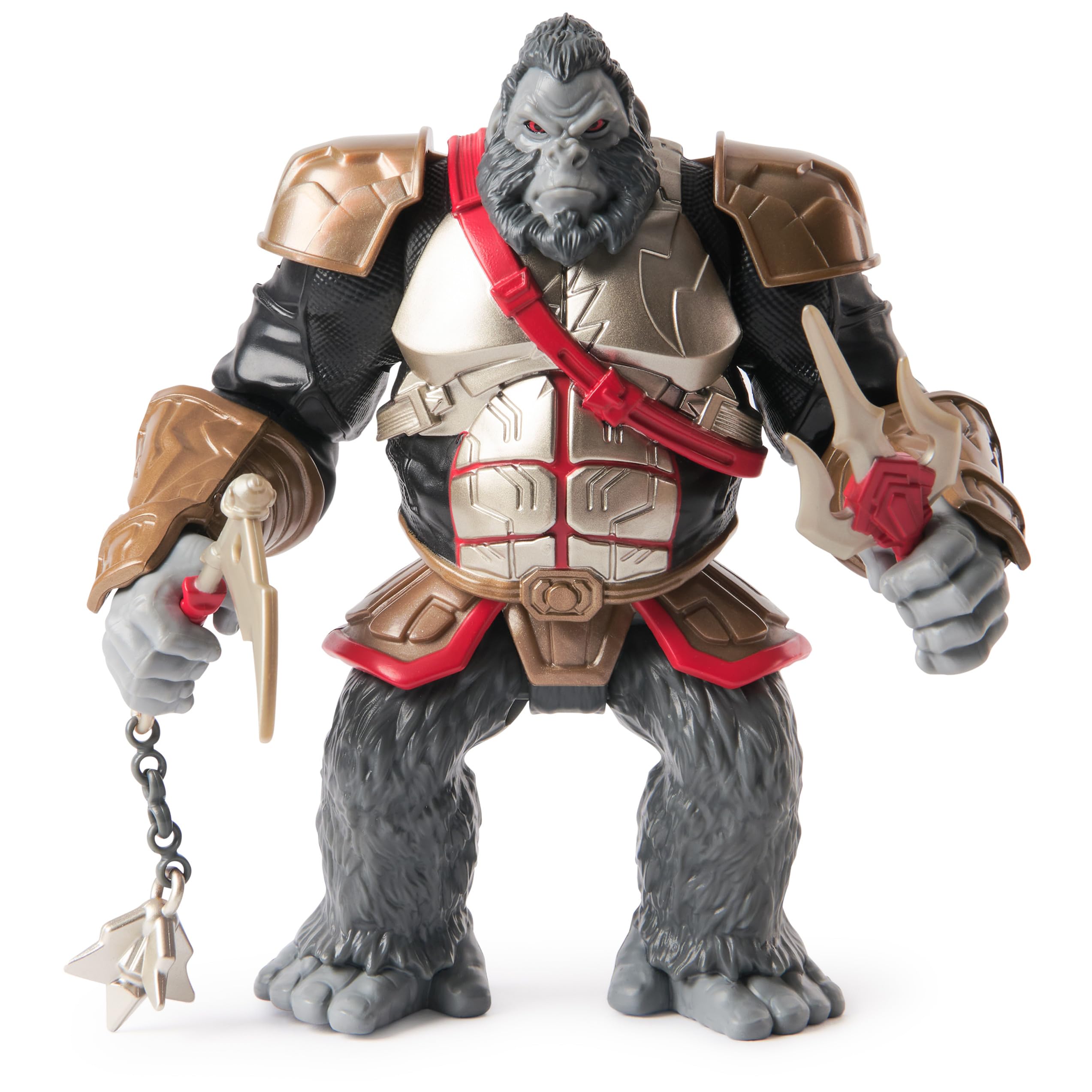 DC Comics, Batman Battle Clash 15cm Ninja Strike Gorilla Grodd Action Figure with 2 Ninja Accessories, Super Hero Kids Toys for Boys and Girls Ages 3 and Up