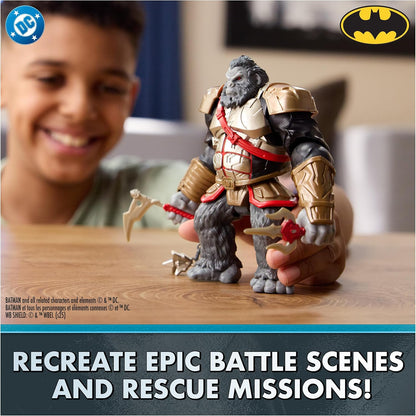 DC Comics, Batman Battle Clash 15cm Ninja Strike Gorilla Grodd Action Figure with 2 Ninja Accessories, Super Hero Kids Toys for Boys and Girls Ages 3 and Up
