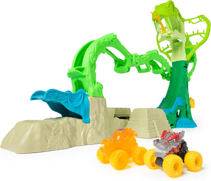 Monster Jam Mini Jams, Cobra’s Crazy Escape 71,1 cm Motorised Playset, 2 Exclusive Die-Cast ThunderROARus and JCB Digatron Monster Trucks, Kids Toys for Boy and Girls Ages 3 and up