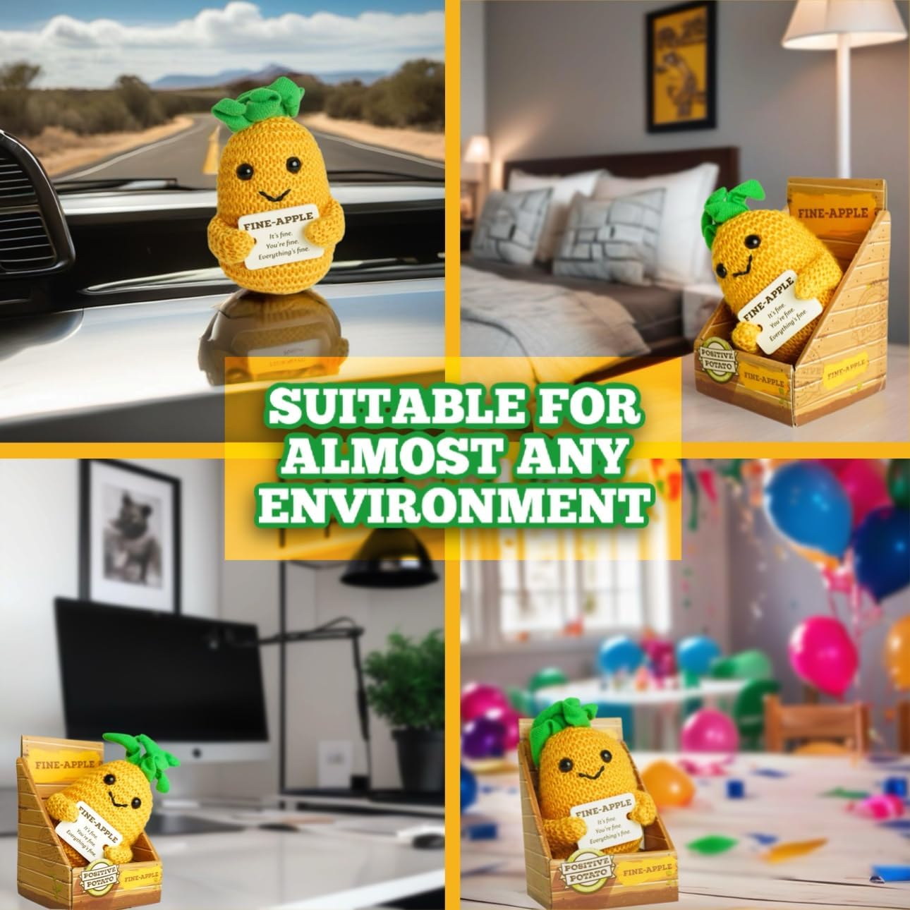 Positive Potato: The Original - 9Cm Fine-Apple Doll (Emotional Support Gift)