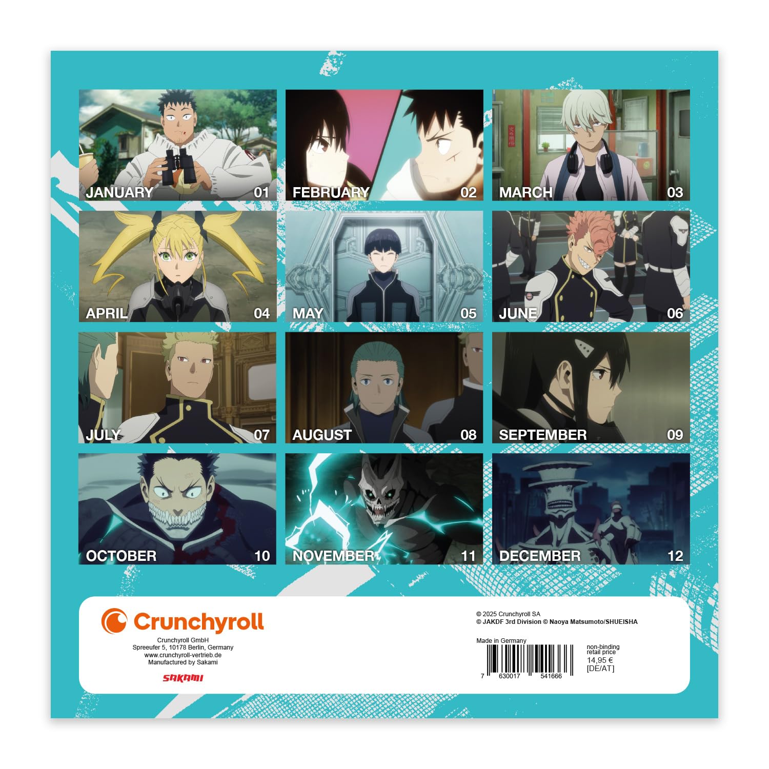 Kaiju No. 8 - Calendar 2026