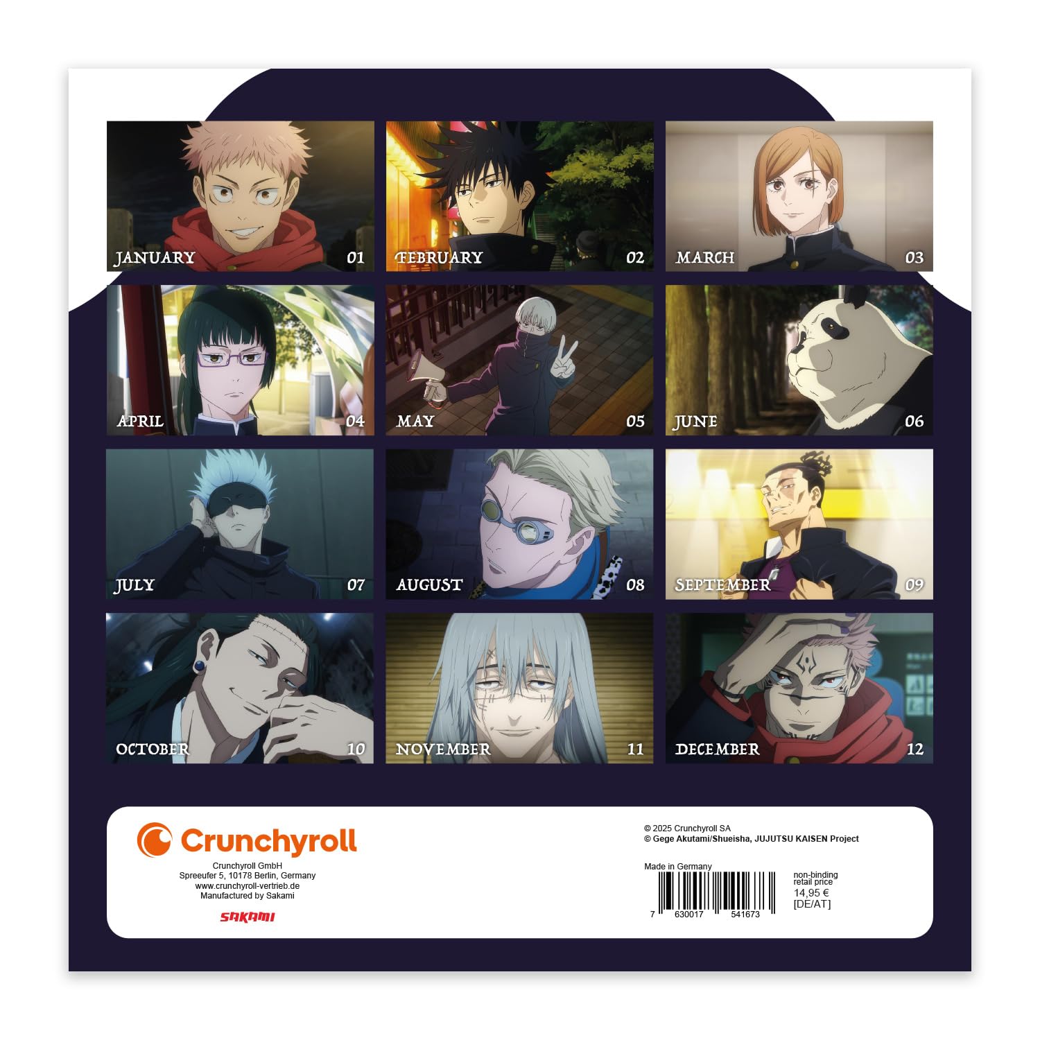 Jujutsu Kaisen - Calendar 2026