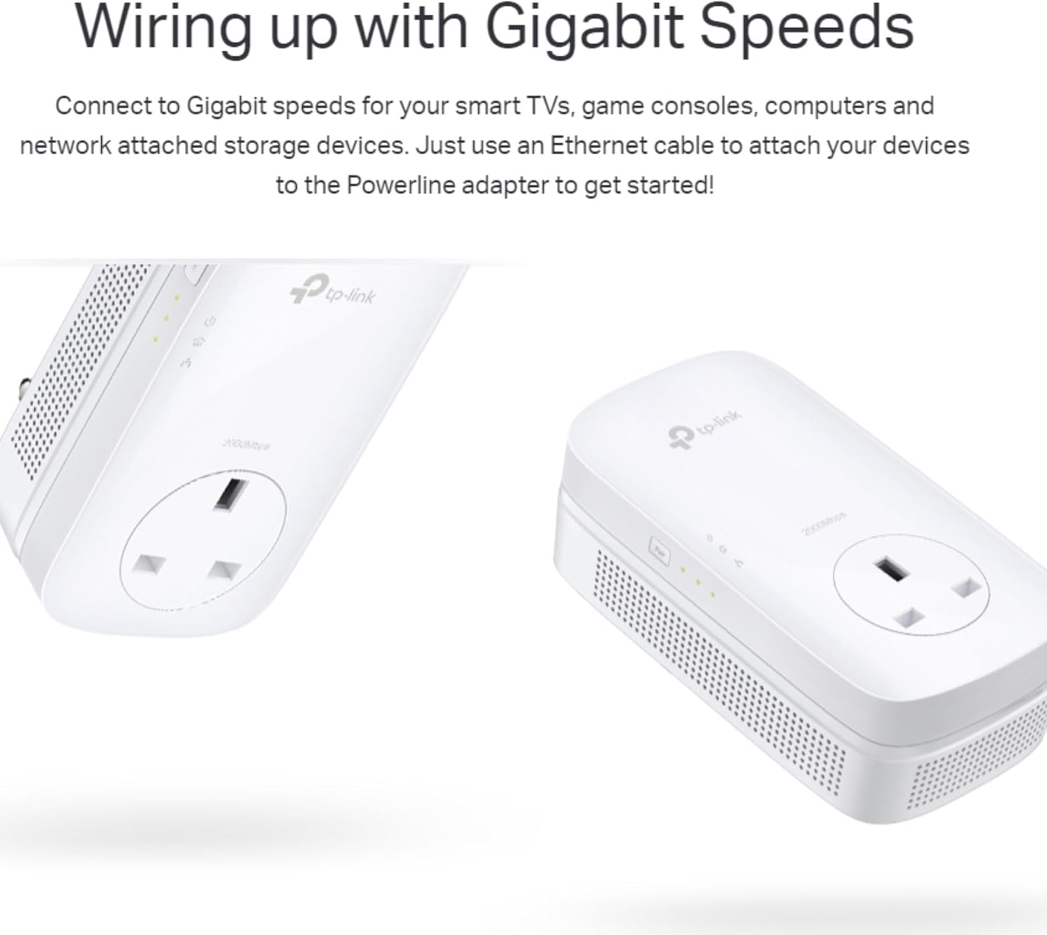 Tp-Link Powerline Tl-Pa9020P Kit - Starter Kit - Bridge - Gige, Homeplug Av (Hpav), Homeplug Av (Hpav) 2.0, Ieee 1901 -