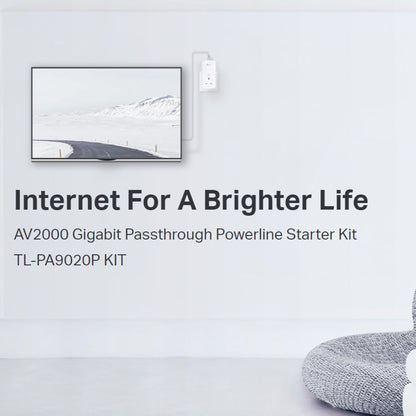 Tp-Link Powerline Tl-Pa9020P Kit - Starter Kit - Bridge - Gige, Homeplug Av (Hpav), Homeplug Av (Hpav) 2.0, Ieee 1901 -