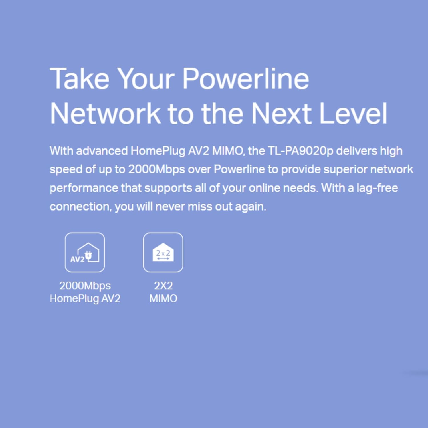 Tp-Link Powerline Tl-Pa9020P Kit - Starter Kit - Bridge - Gige, Homeplug Av (Hpav), Homeplug Av (Hpav) 2.0, Ieee 1901 -