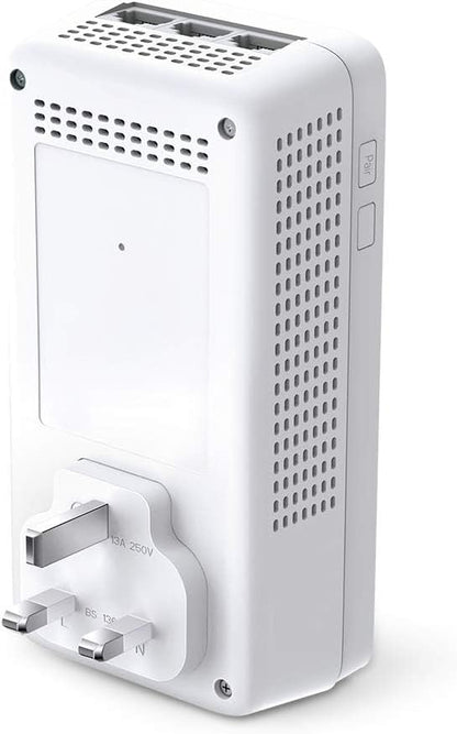 TP-Link TL-WPA8631P AV1300Mbps WiFi Extender Booster, Dual-Band WiFi Extender, 3x Gigabit Ports, Gigabit Passthrough Powerline Up To 867 Mbps on 5 GHz and 300 Mbps on 2.4 GHz, 2x 2 MIMO, Plug & Play