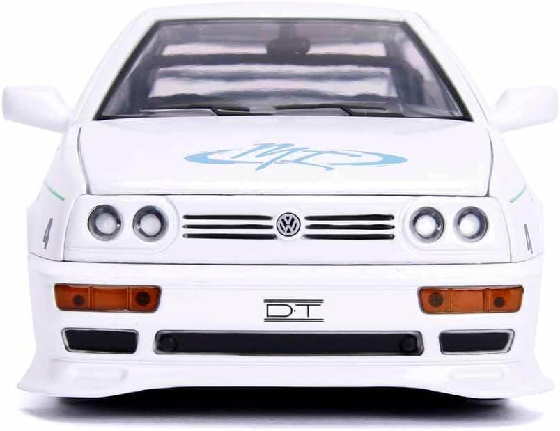 Jada Toys 253203025 - Fast & Furious, '05 Volkswagen Jetta, die-cast, openende deuren, kofferbak & motorkap, schaal 1:24, wit, 21 cm, vanaf 8 jaar