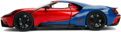 Jada Toys - Jada Marvel Spiderman 2017 Ford GT 1:24