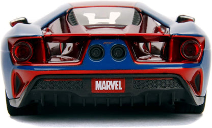 Jada Toys - Jada Marvel Spiderman 2017 Ford GT 1:24