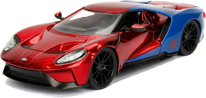 Jada Toys - Jada Marvel Spiderman 2017 Ford GT 1:24