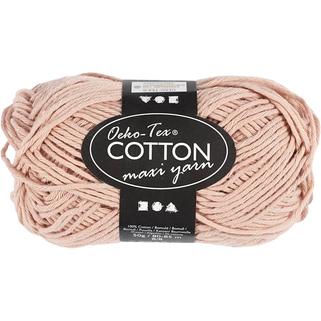 Creativ Company - Katoengaren Afm 8/8 L: 80-85 M Beige - 50gr.