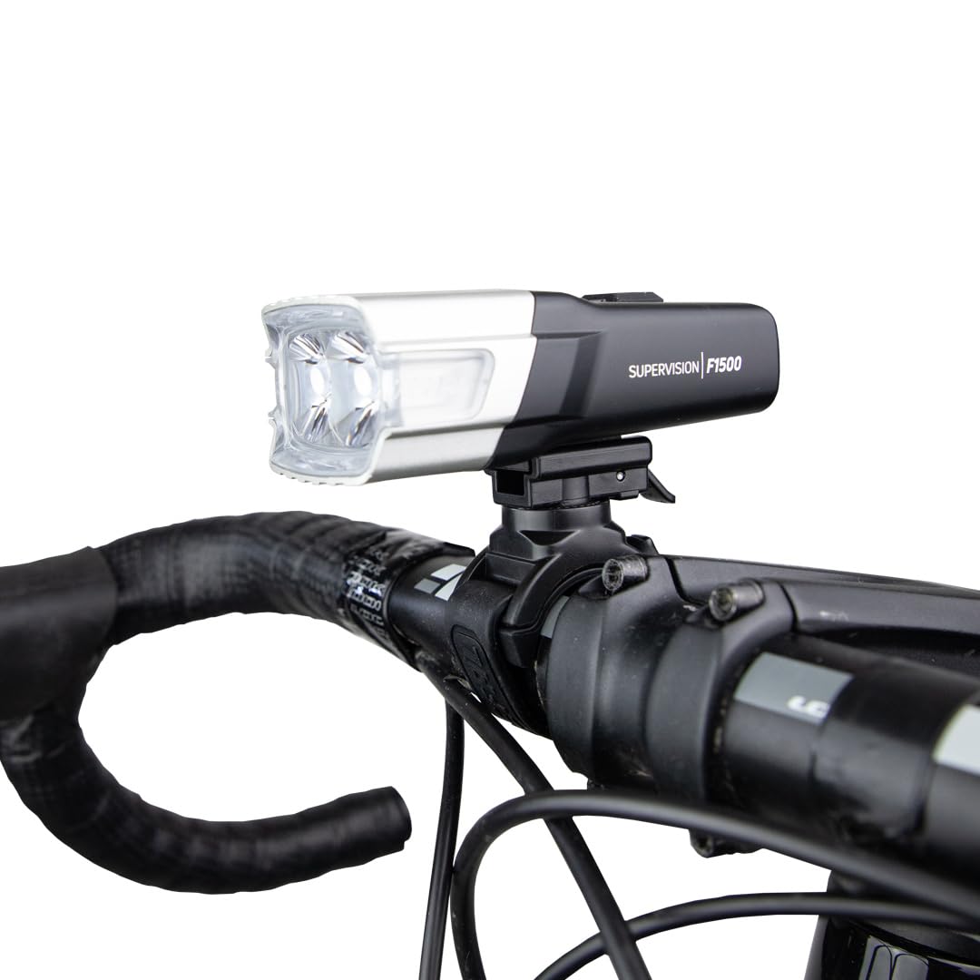 ZEFAL Supervision Éclairage LED - Lumière Velo - Lampe Velo LED Puissantes Rechargeable USB-C - Éclairage Avant de Vélo Ville et Loisirs