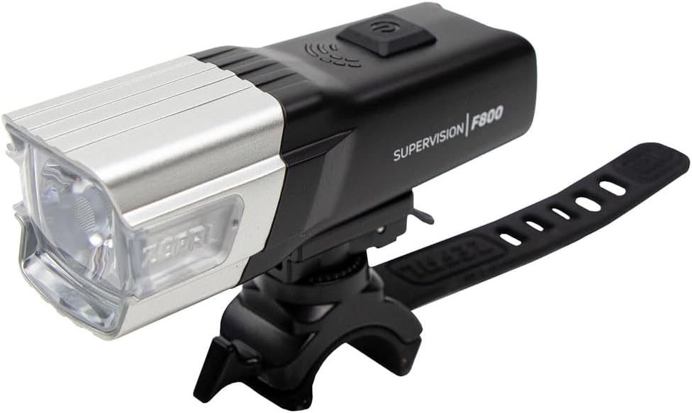 ZEFAL Supervision Éclairage LED - Lumière Velo - Lampe Velo LED Puissantes Rechargeable USB-C - Éclairage Avant de Vélo Ville et Loisirs