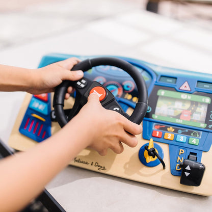 Melissa & Doug Vroem & Zoem dashboard | Houten Speelgoed | Fantasiespel | Licht en geluid speelgoed | Creatief spelen | 3+ | Cadeau voor jongens en meisjes