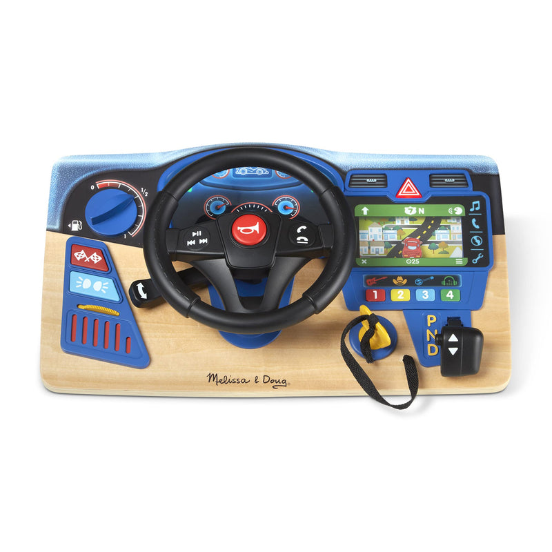 Melissa & Doug Vroem & Zoem dashboard | Houten Speelgoed | Fantasiespel | Licht en geluid speelgoed | Creatief spelen | 3+ | Cadeau voor jongens en meisjes