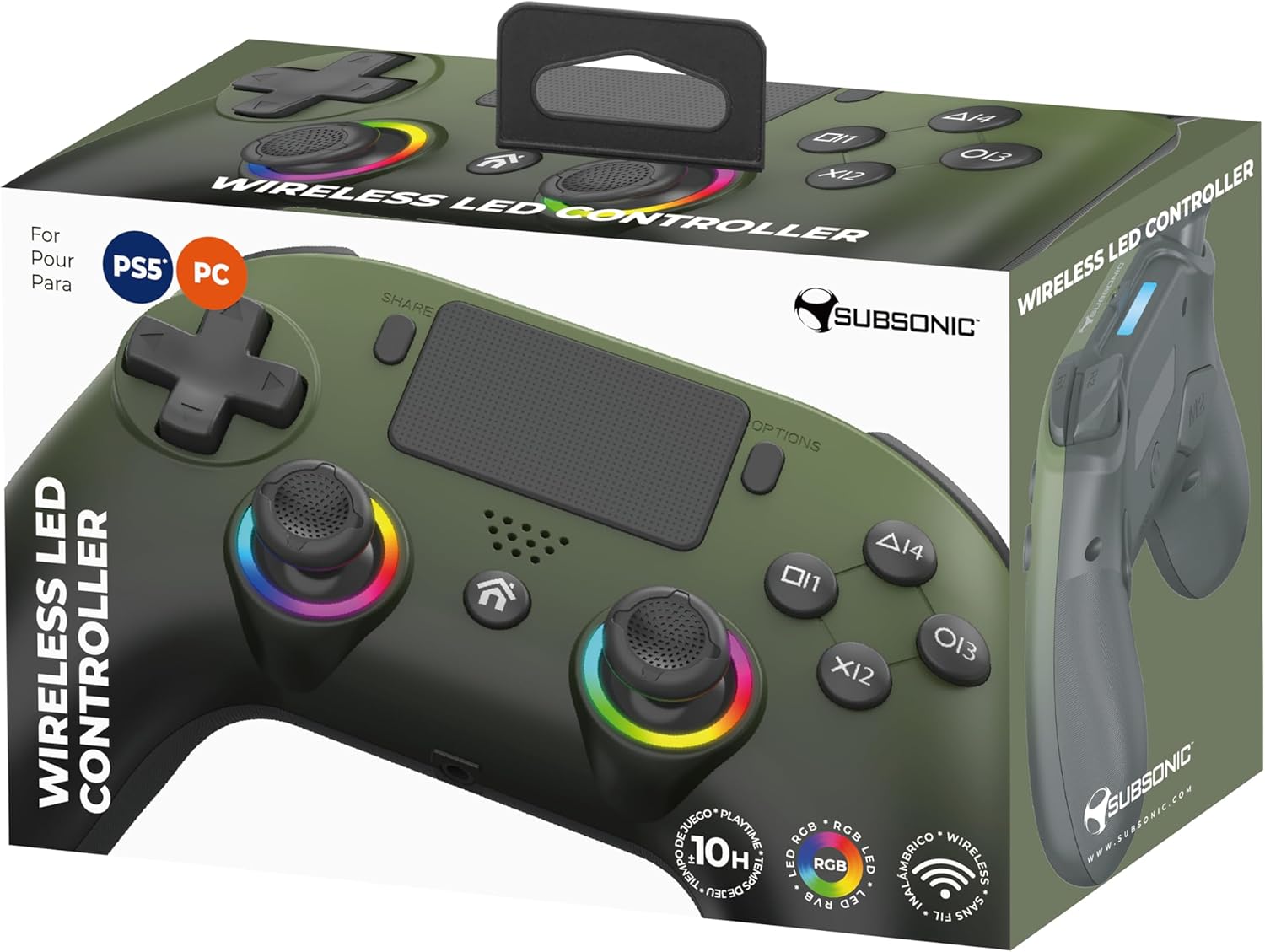 Subsonic - Wireless Led Controller - Ps5 (Green)