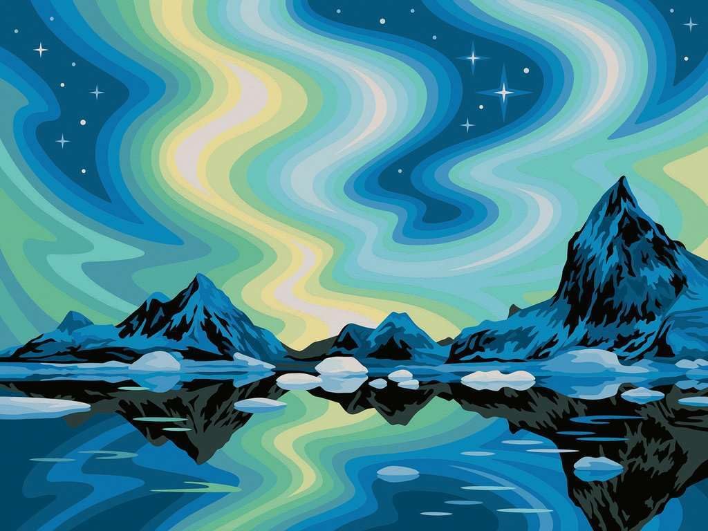 Ravensburger CreArt - Malen nach Zahlen 23907 - Nordlichter - ab 14 Jahren - Malen auf Leinwand: Malen nach Zahlen auf Leinwand!