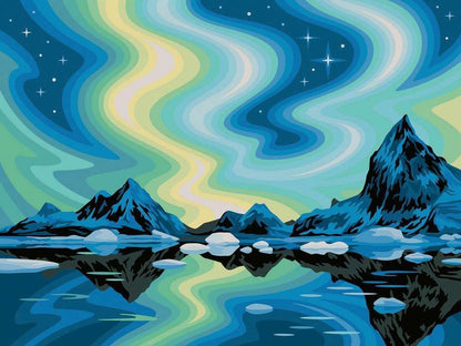 Ravensburger CreArt - Malen nach Zahlen 23907 - Nordlichter - ab 14 Jahren - Malen auf Leinwand: Malen nach Zahlen auf Leinwand!