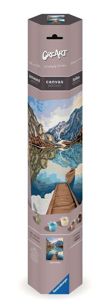 Ravensburger CreArt 23909 - Lake Views - Painting by Numbers Adults and Children - from 12 Years - Painting on Canvas