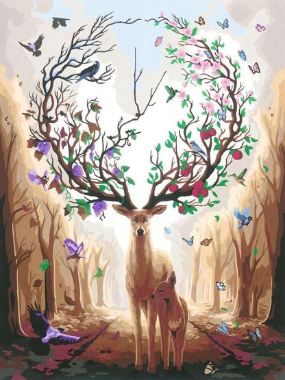 Ravensburger 23910 CreArt Numbers 23910-Magnificent Encounter Painting on Canvas from 12 Years