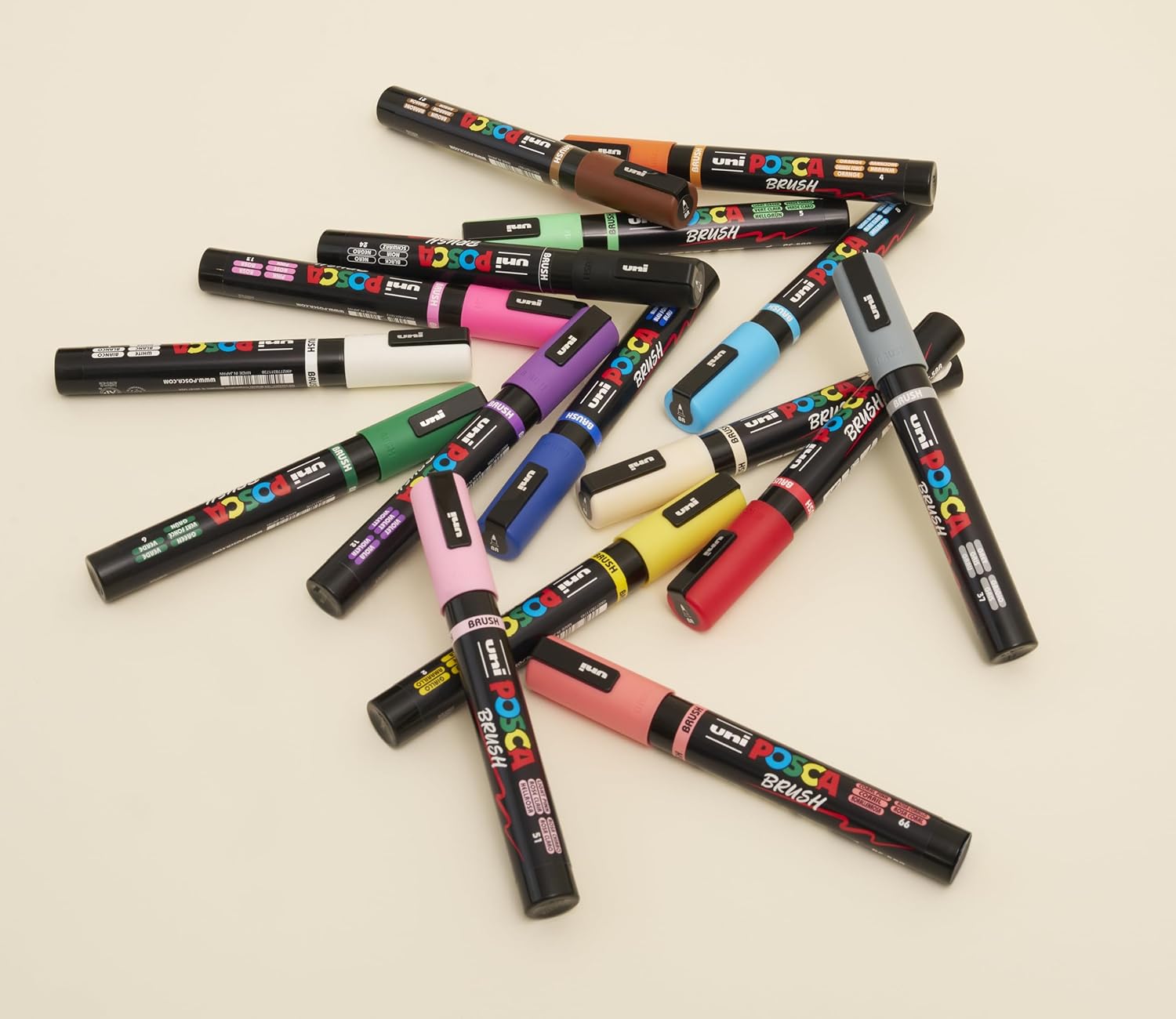 POSCA Mitsubishi Pencil - PC5BR - Medium Brush Tip, Semi-Flexible - Water-Based Paint - All Purpose