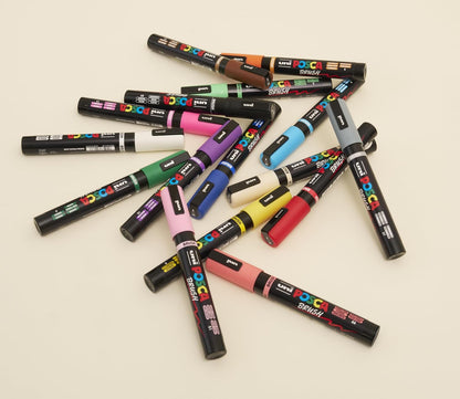 POSCA Mitsubishi Pencil - PC5BR - Medium Brush Tip, Semi-Flexible - Water-Based Paint - All Purpose