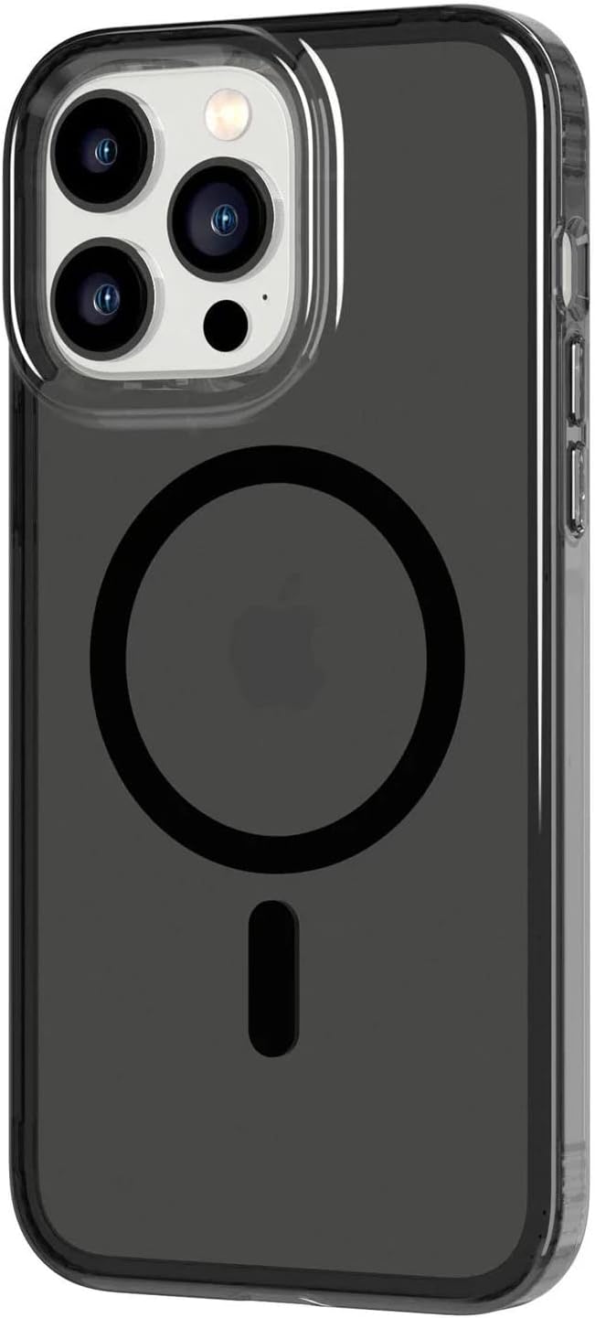 Tech21 Evo tint ontworpen voor iPhone 14 Pro Max case cover compatibel met MagSafe met 12ft valbescherming - Ash Black