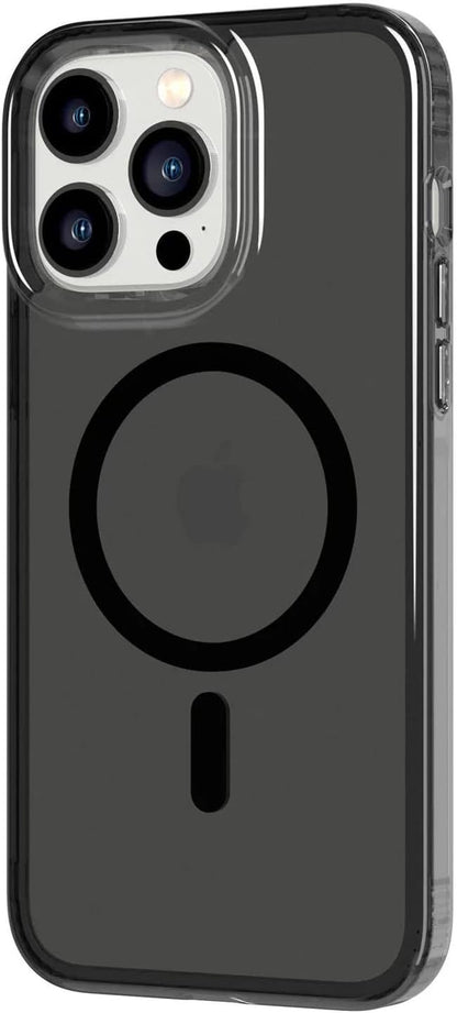 Tech21 Evo tint ontworpen voor iPhone 14 Pro Max case cover compatibel met MagSafe met 12ft valbescherming - Ash Black