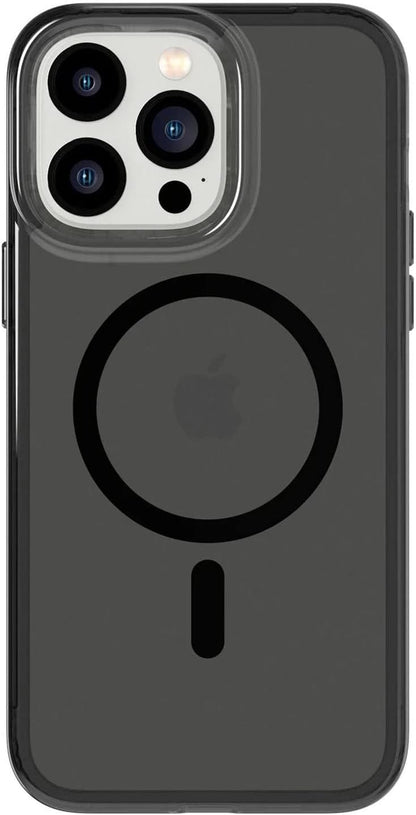 Tech21 Evo tint ontworpen voor iPhone 14 Pro Max case cover compatibel met MagSafe met 12ft valbescherming - Ash Black