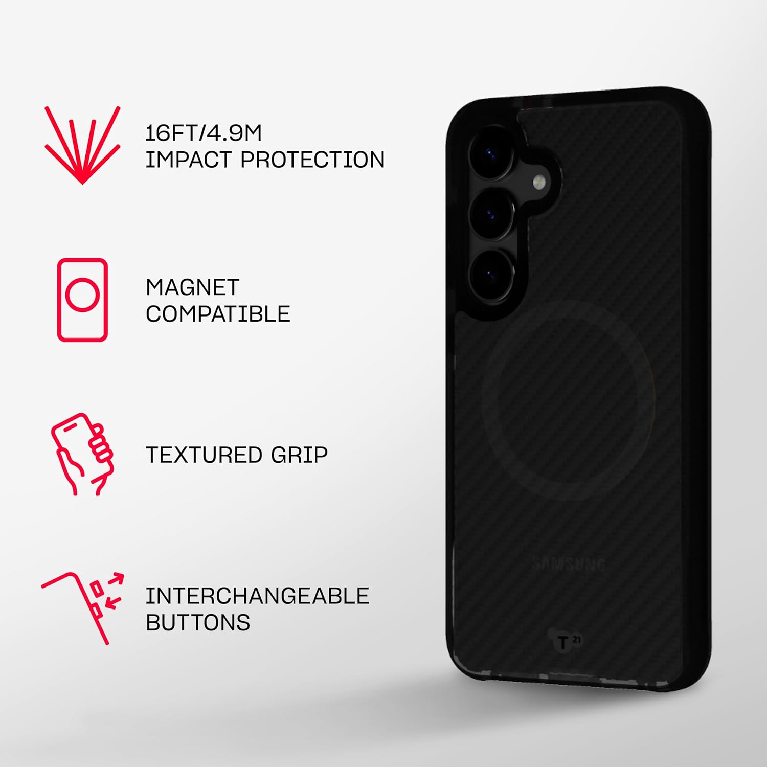 Tech21 - Evo Armor Magnet - Samsung Galaxy S25+ - Black