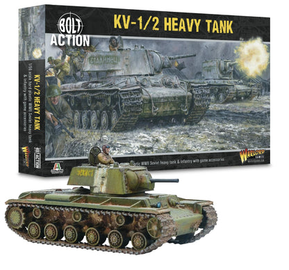 Warlord Games Soviet Army KV1/2 Heavy Tank - 1:56 / 28mm Plastic Scale Model Tank for Bolt Action Highly Detailed World War 2 Miniatures