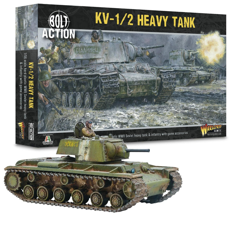 Warlord Games Soviet Army KV1/2 Heavy Tank - 1:56 / 28mm Plastic Scale Model Tank for Bolt Action Highly Detailed World War 2 Miniatures