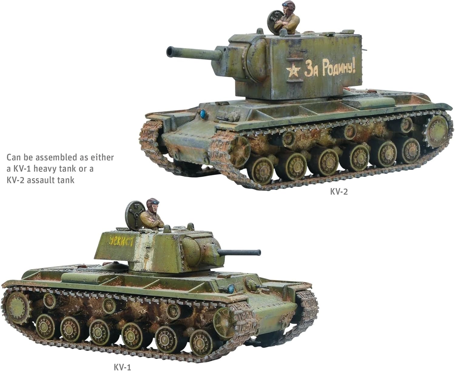 Warlord Games Soviet Army KV1/2 Heavy Tank - 1:56 / 28mm Plastic Scale Model Tank for Bolt Action Highly Detailed World War 2 Miniatures