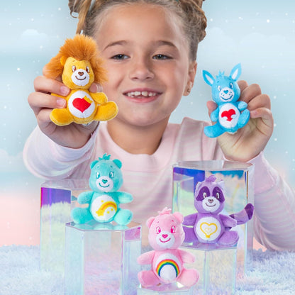 Basic Fun Micro Teenies Care Bears Holiday 5-Pack – Festive Micro Plush Gift Set with Dangler Feature – Collectible Soft Toys for Kids & Fans