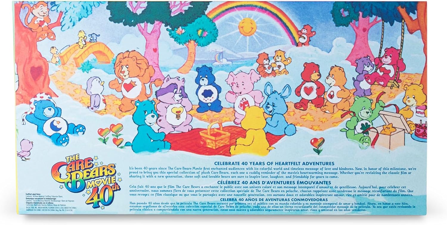 Basic Fun Micro Teenies Care Bears Holiday 5-Pack – Festive Micro Plush Gift Set with Dangler Feature – Collectible Soft Toys for Kids & Fans