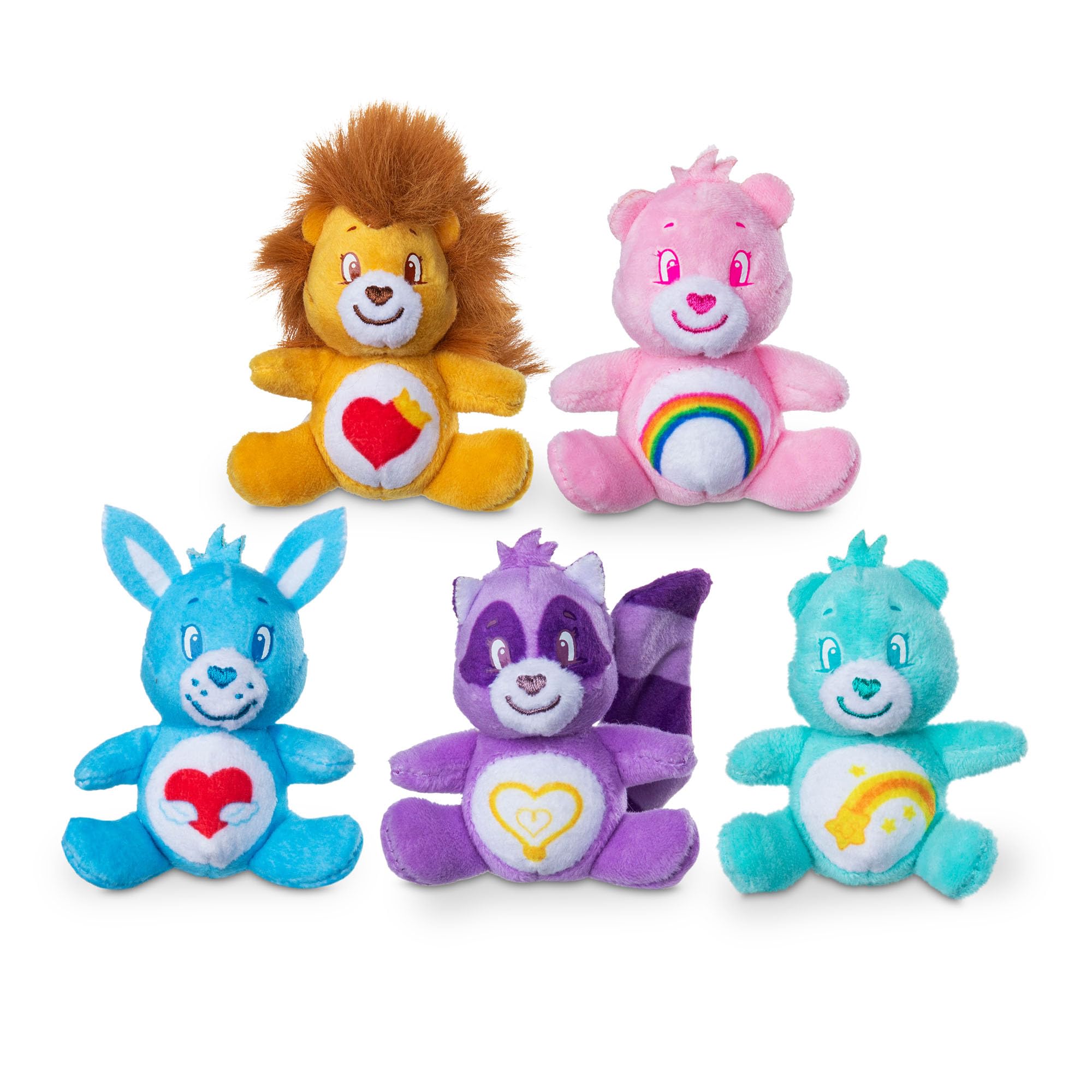 Basic Fun Micro Teenies Care Bears Holiday 5-Pack – Festive Micro Plush Gift Set with Dangler Feature – Collectible Soft Toys for Kids & Fans