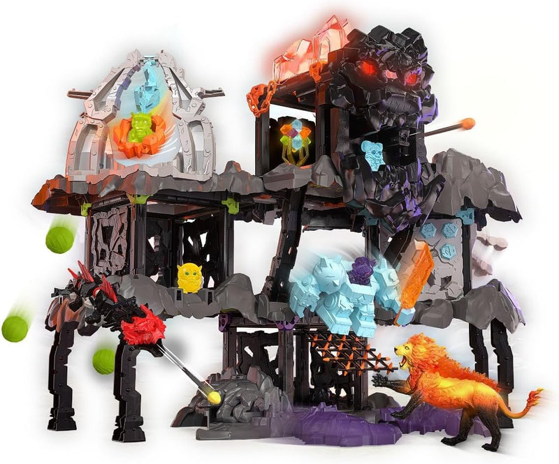 SCHLEICH Eldrador - 119PC Smashrador Master Cave Fortress BattleCave Playset - Light Up LED Toy with 18 Battle Functions - With 4 BattleCaves and 6 Eldrador Creatures for Boys, Girls - Kids Ages 7+