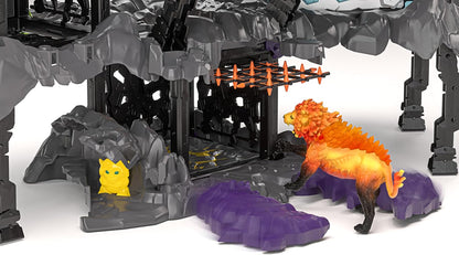 SCHLEICH Eldrador - 119PC Smashrador Master Cave Fortress BattleCave Playset - Light Up LED Toy with 18 Battle Functions - With 4 BattleCaves and 6 Eldrador Creatures for Boys, Girls - Kids Ages 7+