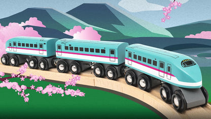 BRIO World - Trains of the World - Shinkansen Hayabusa E5 Series for Kids Age 3 Years Up - Railway Accessories and Add Ons