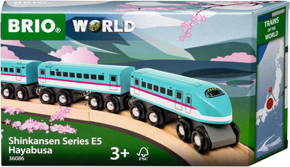 BRIO World - Trains of the World - Shinkansen Hayabusa E5 Series for Kids Age 3 Years Up - Railway Accessories and Add Ons