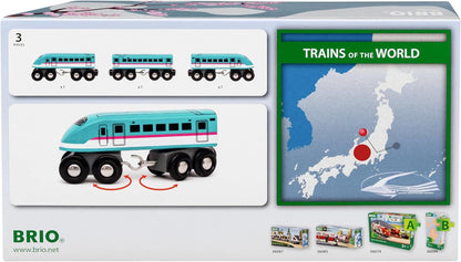 BRIO World - Trains of the World - Shinkansen Hayabusa E5 Series for Kids Age 3 Years Up - Railway Accessories and Add Ons