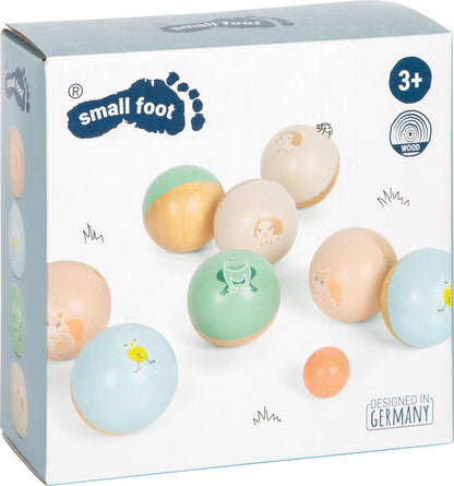 small foot boule "Garden Buddies" van hout, werpspel voor de hele familie, openluchtspel voor tuin, park en strand, voor kinderen vanaf 3 jaar, 12643