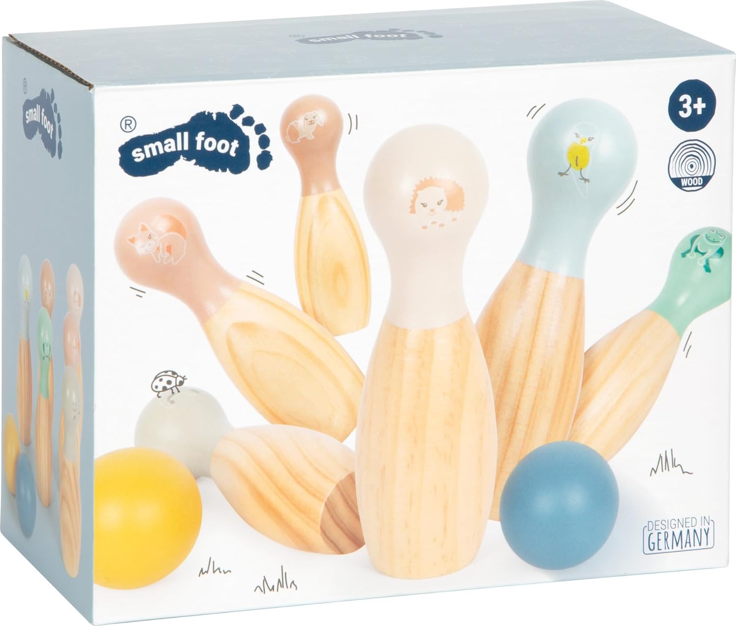 Small Foot - Small Foot - Bowlingspel Garden Buddies - 8dlg.