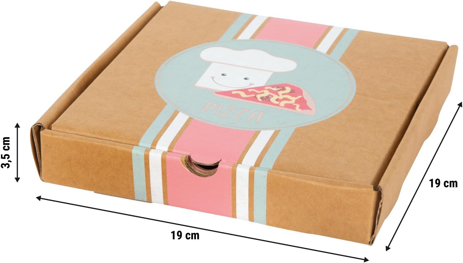 small foot houten pizzaset, pizza snijden met pizzadoos en beleg, accessoires voor de kinderkeuken, rollenspeelgoed voor kinderen vanaf 3 jaar, 12697