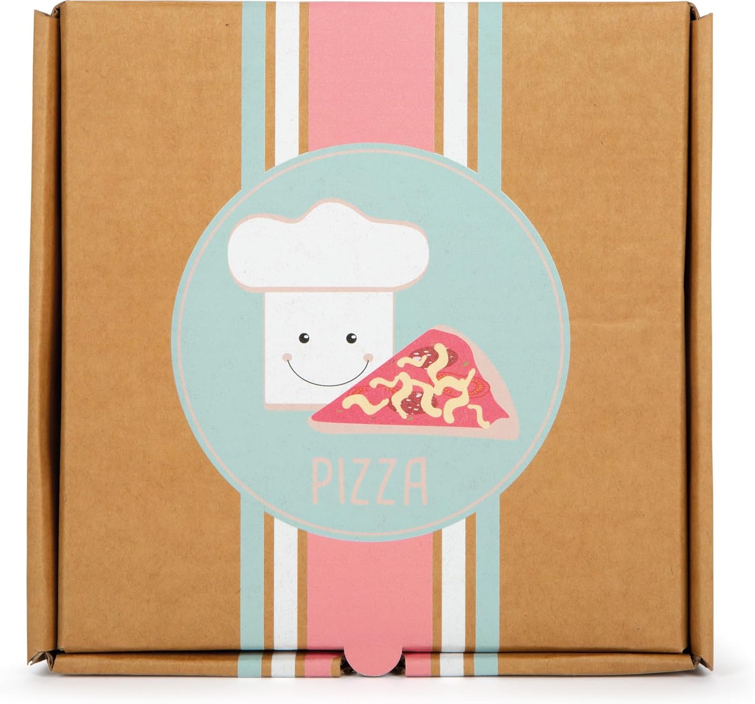 small foot houten pizzaset, pizza snijden met pizzadoos en beleg, accessoires voor de kinderkeuken, rollenspeelgoed voor kinderen vanaf 3 jaar, 12697