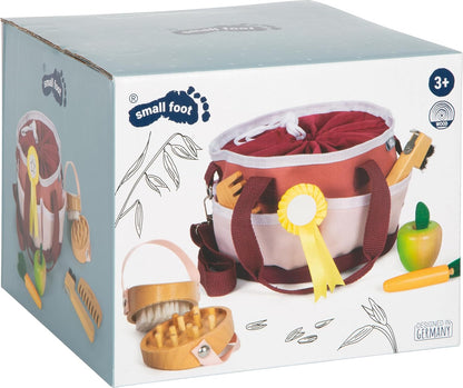 Small Foot - Small Foot - Paardenverzorgingsset met Tas Rood