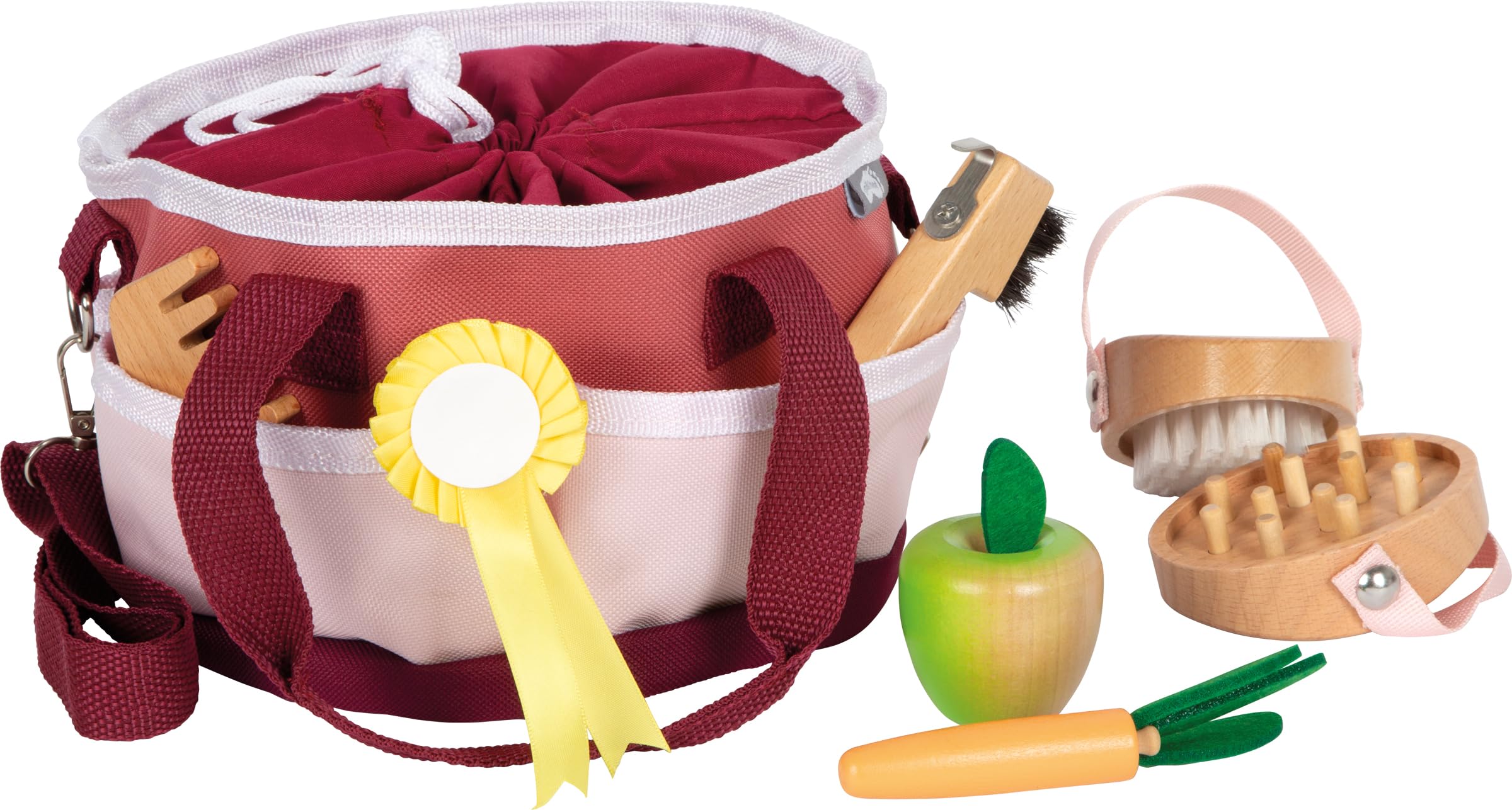 Small Foot - Small Foot - Paardenverzorgingsset met Tas Rood