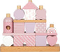 small foot Stacking House pink, creative stack & insert game, wood, with 18 different blocks, for ages 12+ months, 12713