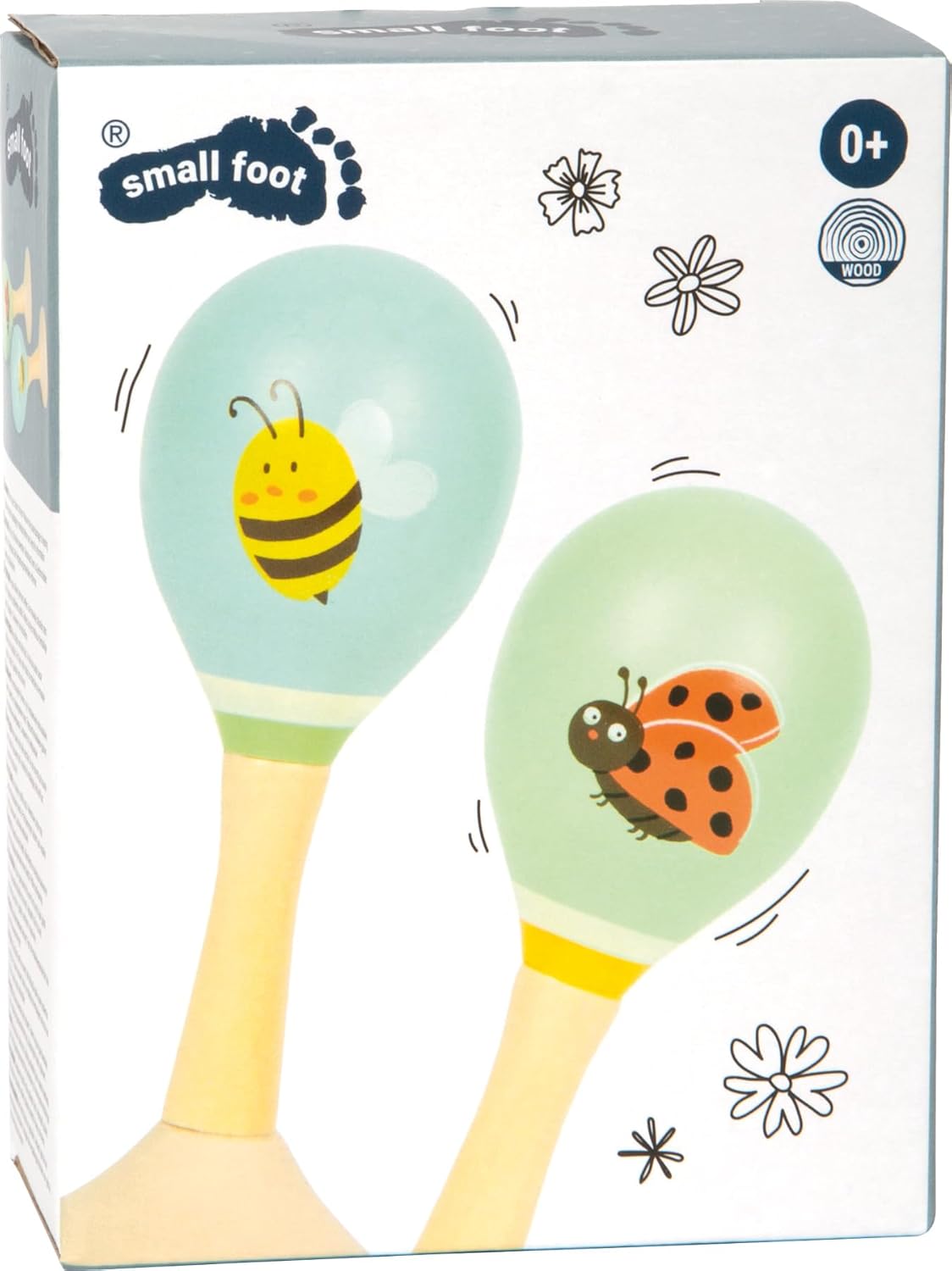 Small Foot - Small Foot - Houten Maracas Tiny Friends - 2st.